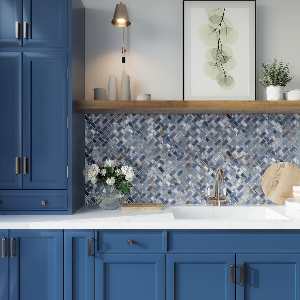 Apollo tile 12" x 12" Splendor Matte Blue Porcelain Tile (4.84 sq ft/case) - 5 Pack