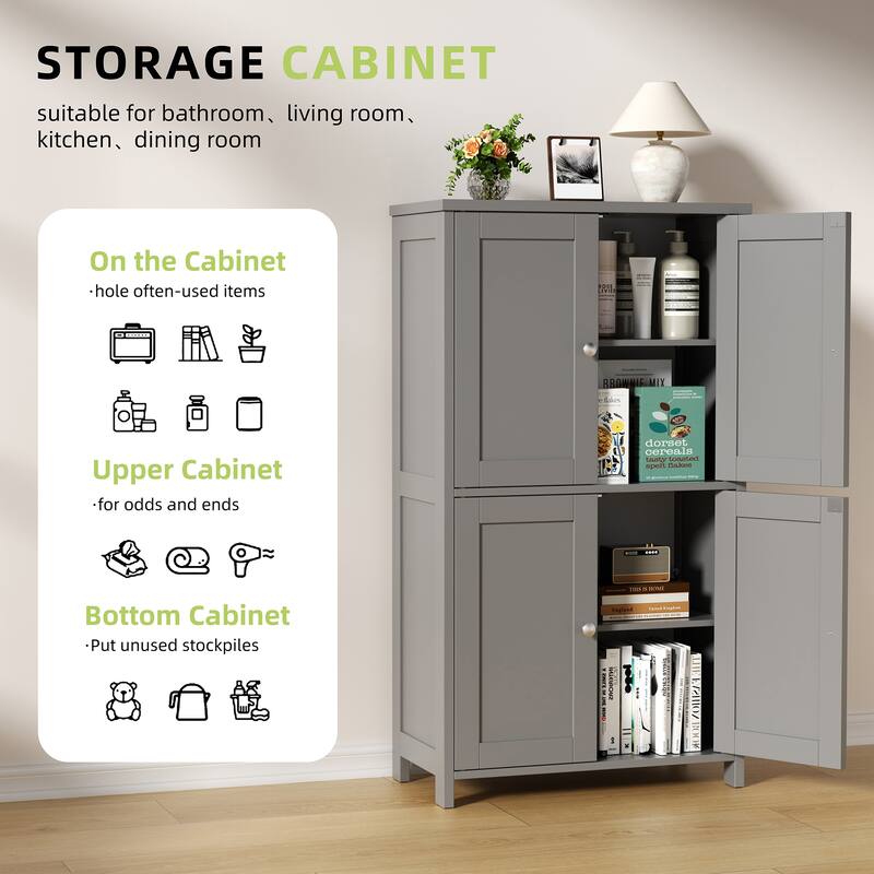 Multi-Room Storage Cabinet with Waterproof Board – Organizer for Bathroom, Kitchen & Living Room