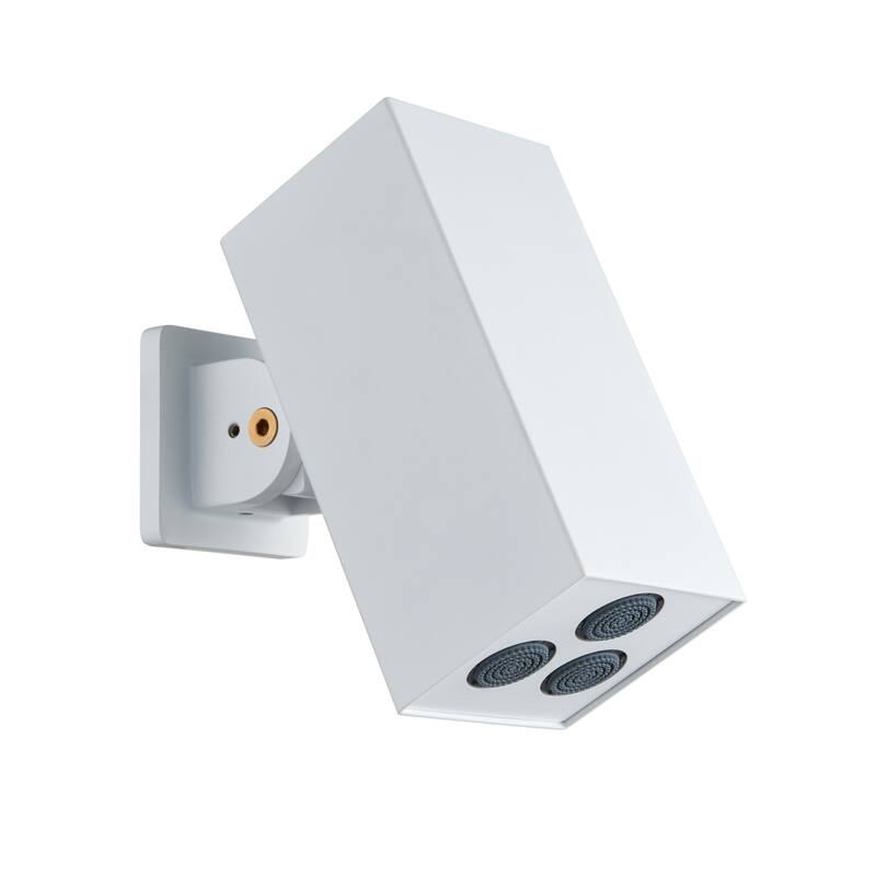 Wall-mounted adjustable showerhead - Rectangle multi-spray - White