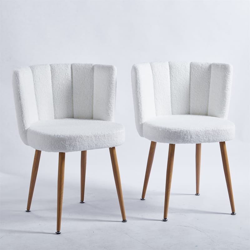 Modern Fabric Dining Chair (Set of 2) - White