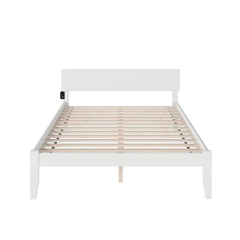 Orlando King Platform Bed in White