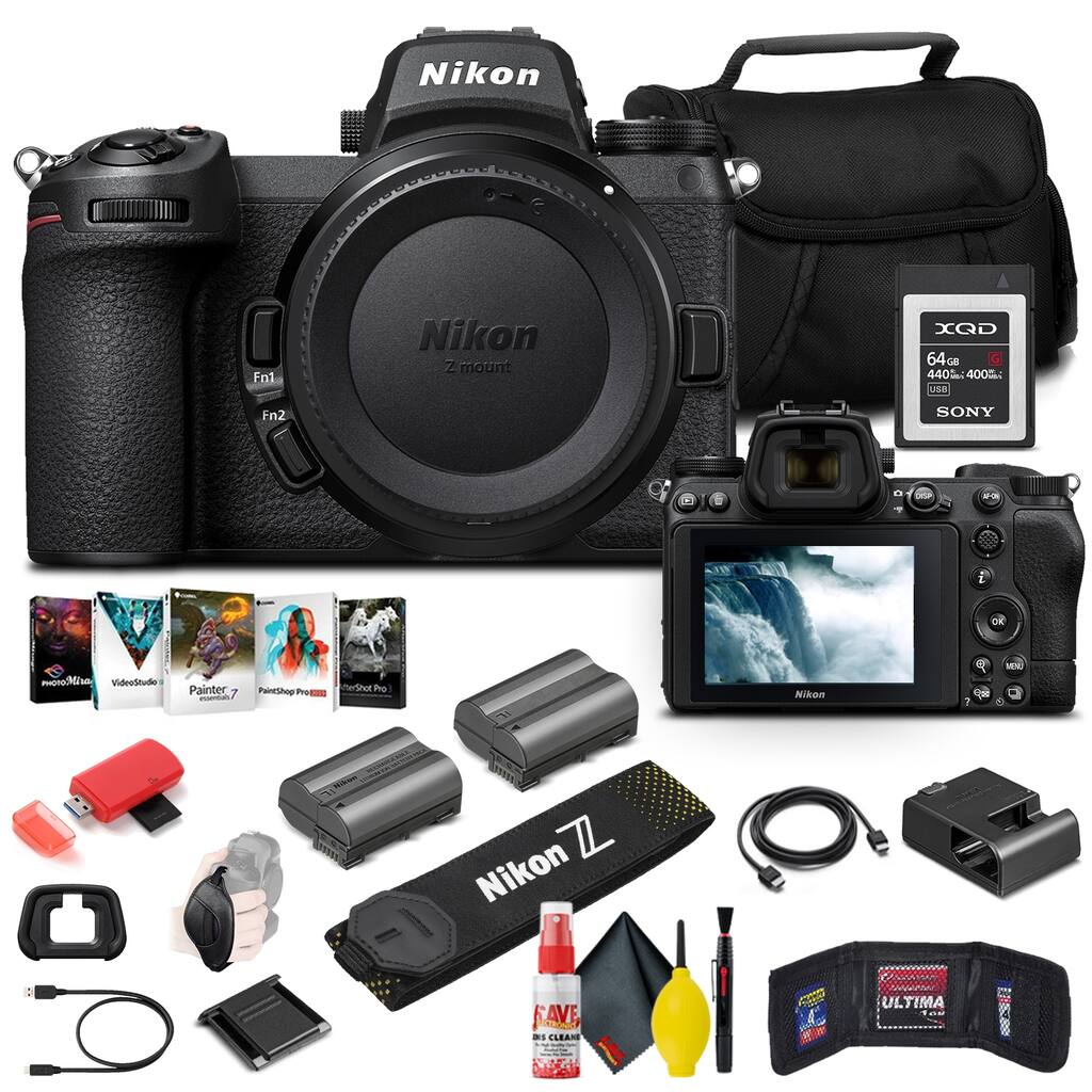 Nikon Z 6II Mirrorless Digital Camera 24.5MP 64GB XQD Card - Bundle