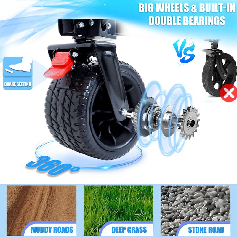 Foldable Wagon with Extended Tailgate, Waterproof Dustproof UV Resistant Wagon Rain Covers