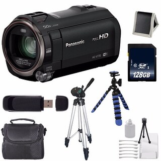 Panasonic Hc V770k Full Hd Camcorder 128gb Sdxc Class 10 Memory Card Full Size Tripod 12 Inch Flexible Tripod Bundle Overstock 18237720