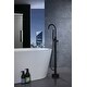 preview thumbnail 9 of 10, ANZZI Coral 2-Handle Freestanding Claw Foot Tub Faucet with Hand Shower in Matte Black