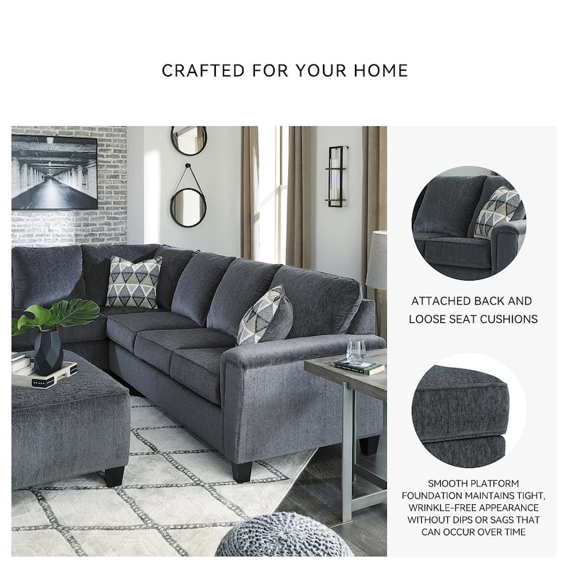 Signature Design by Ashley Abinger 2-Piece Sectional with Chaise - 116"W x 91"D x 39"H