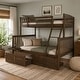 preview thumbnail 10 of 39, Somette Claire Bunk Bed with Storage Drawers and Tray (Mattresses Not Included) Rustic Walnut - Twin/Full