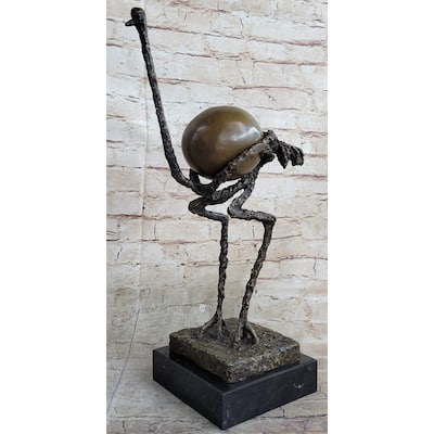 Pico Ostrich Large Bird Abstract Surreal Cubism Modern Art Statue Sculpture Figure 18 Inchesx 10 Inches
