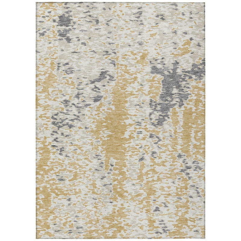 HomeRoots Abstract Transitional Rectangle Outdoor Rug