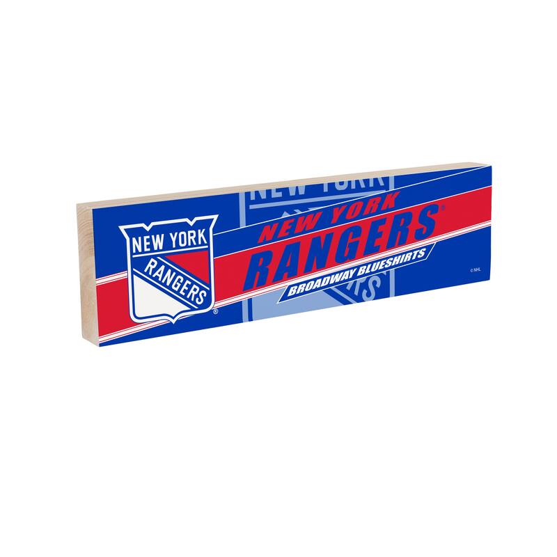 New York Rangers Wooden Tabletop Mantel Shelf Sign