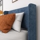 preview thumbnail 22 of 20, Max and Lily Twin-Size Upholstered Bed with Rectangular Headboard