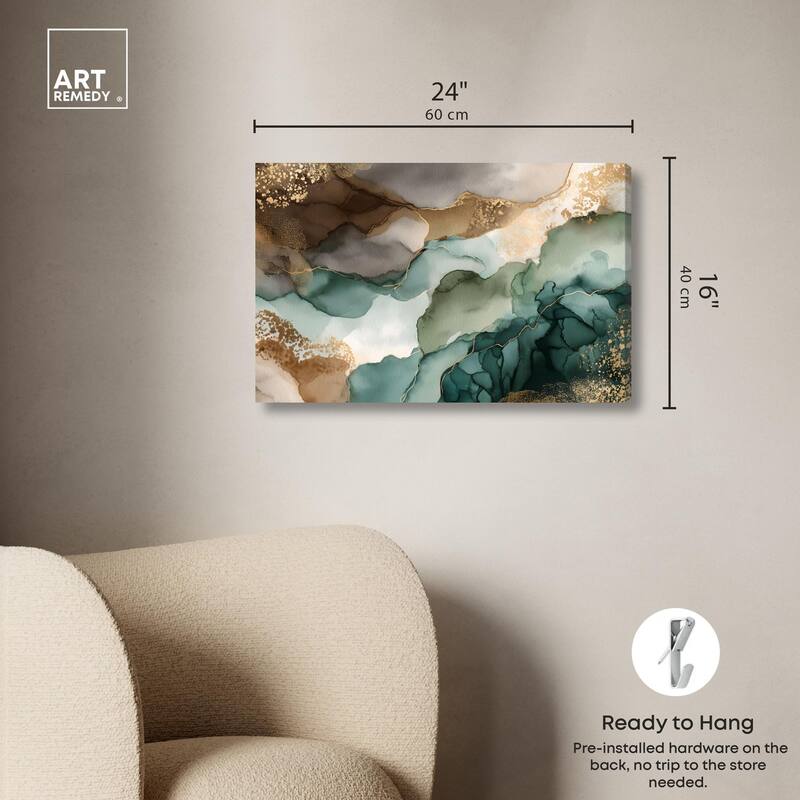 Golden Estuary I Canvas by Art Remedy, Gallery Wrapped