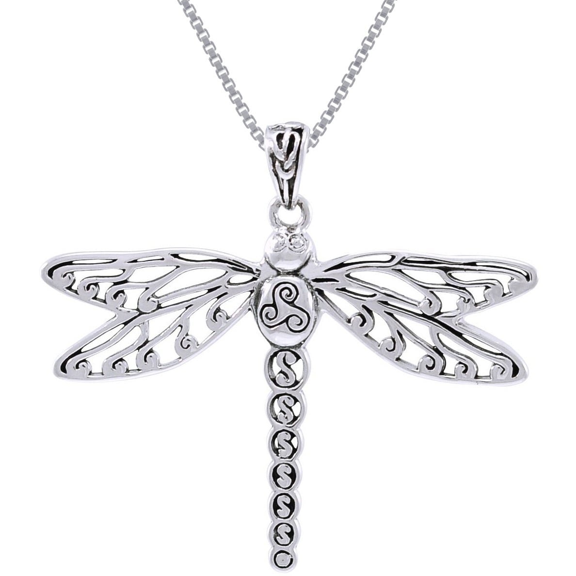 Dragonfly PP-A30 Pendant on 925 Sterling Silver Necklace 16,18,20,26,30 