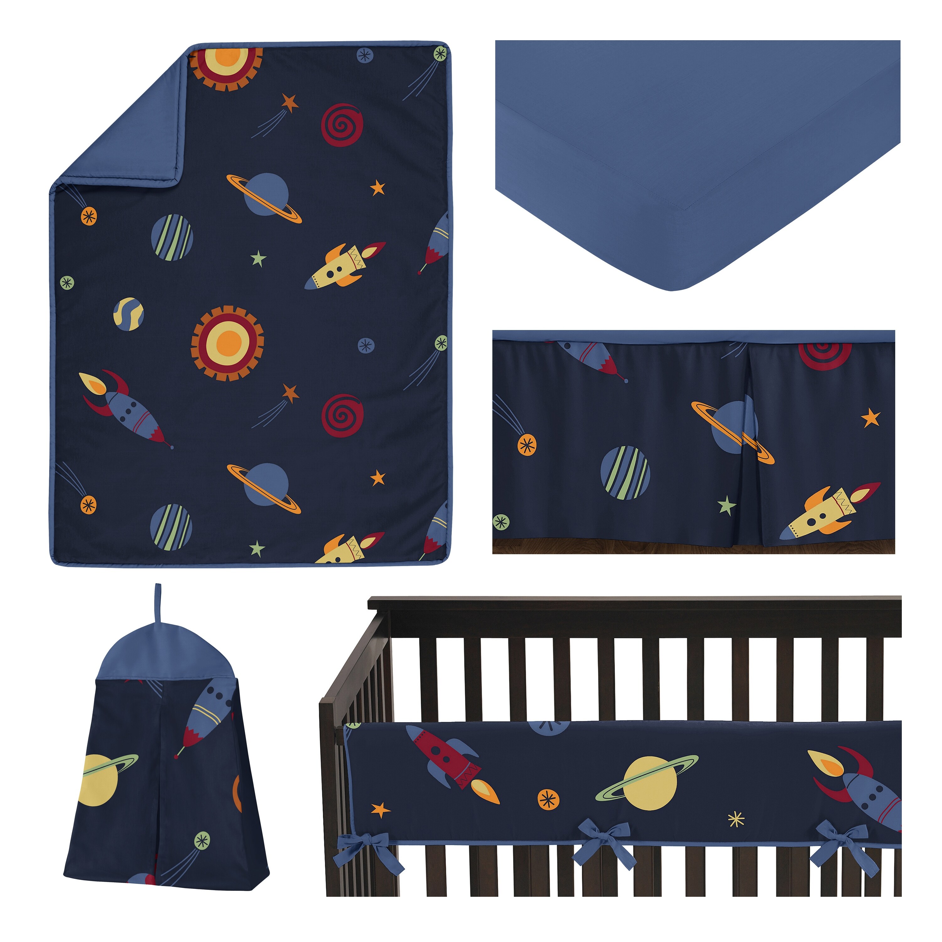 rocket ship crib bedding