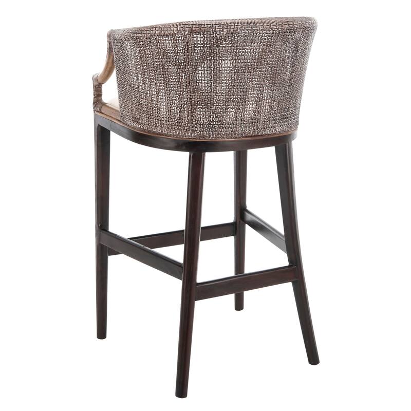 SAFAVIEH Brando Rattan 30inch Bar Stool 22.3" x 20.5" x 39" Bed