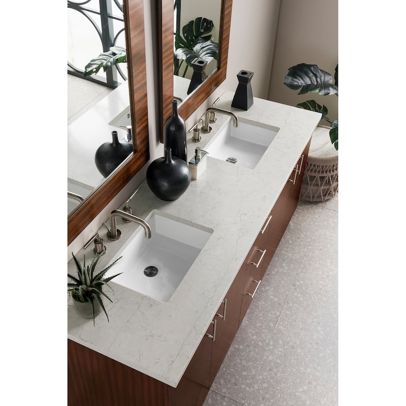 James Martin Vanities Metropolitan 72" Double Vanity, American Walnut