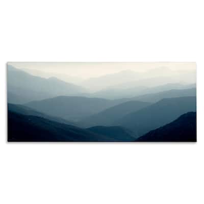 Stupell Foggy Blue Mountains Canvas Wall Art Design By Gemma Bardot