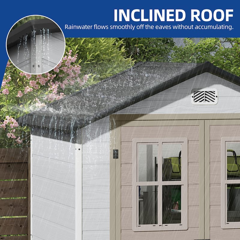 Moasis 6x4.4 Ft Resin Storage Shed