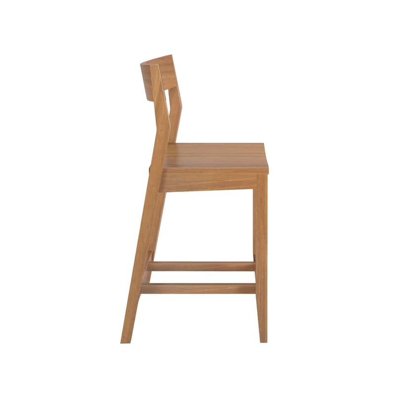 Plank and Beam Modern Counter Height Solid Wood Dining Chair
