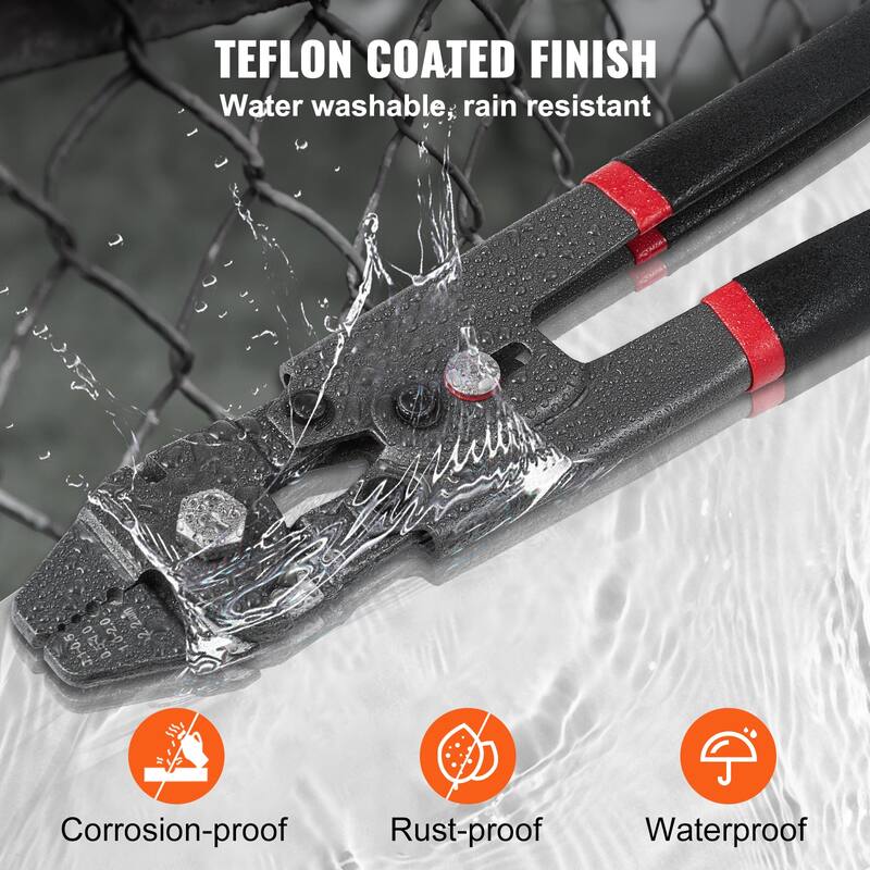Wire Rope Crimping Tool and Cutter Up To 2.2mm Wire Cable Crimps - 2-in-1