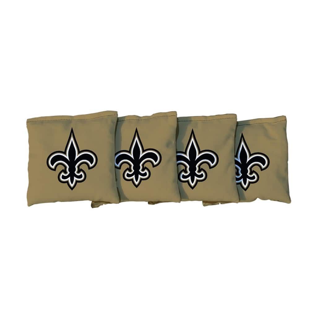New Orleans Saints NFL Gold Cornhole Bags