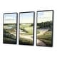preview thumbnail 15 of 18, Designart "Golf Course In The Summer" Landscape Golf Course Framed Canvas Art Print - 3 Panels