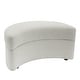 preview thumbnail 7 of 9, Upholstered Chenille Boucle Half Moon Storage Ottoman with Tray
