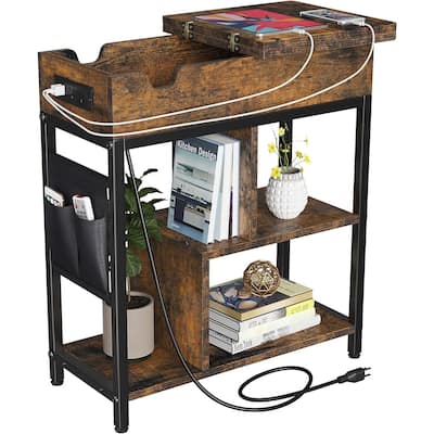 Fashionwu End Table with Charging Station