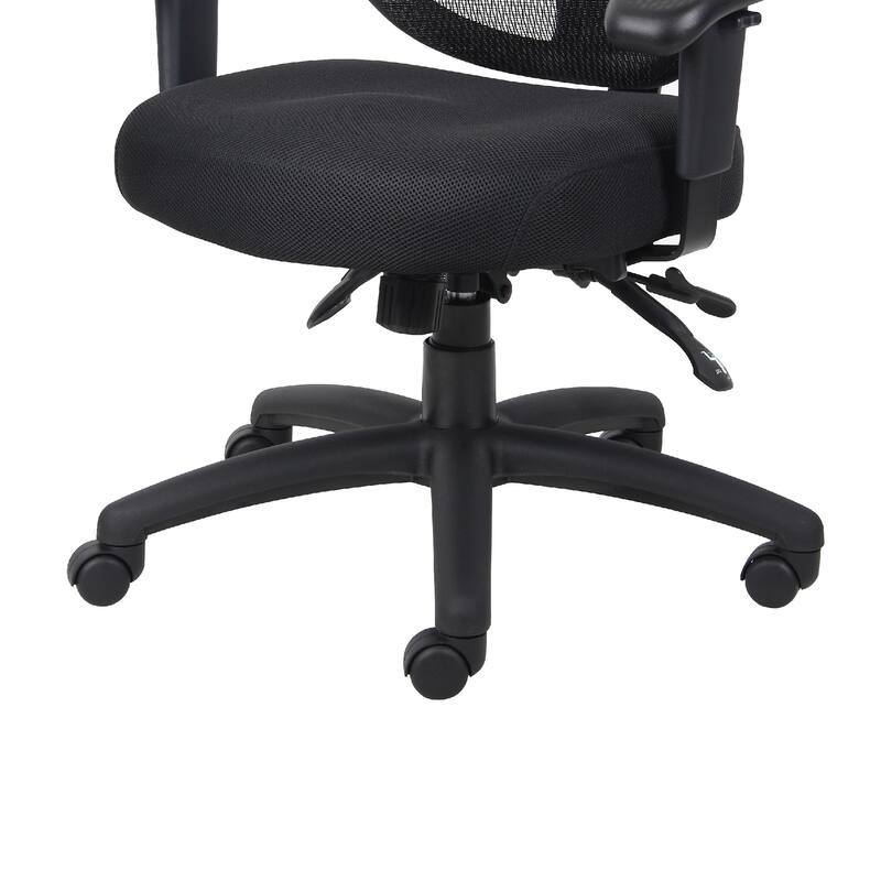 Samy Multi-Function Task Chair, Black Mesh SereneSoft, Ratchet Back