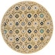 preview thumbnail 44 of 52, SAFAVIEH Evoke Leisa Floral Damask Boho Rug 6'7" Round - Gold/Ivory - Round