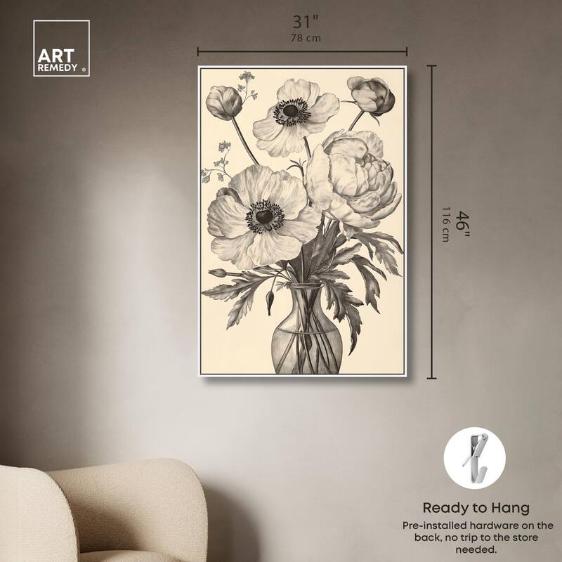 Vase of Vellum Canvas by Art Remedy
