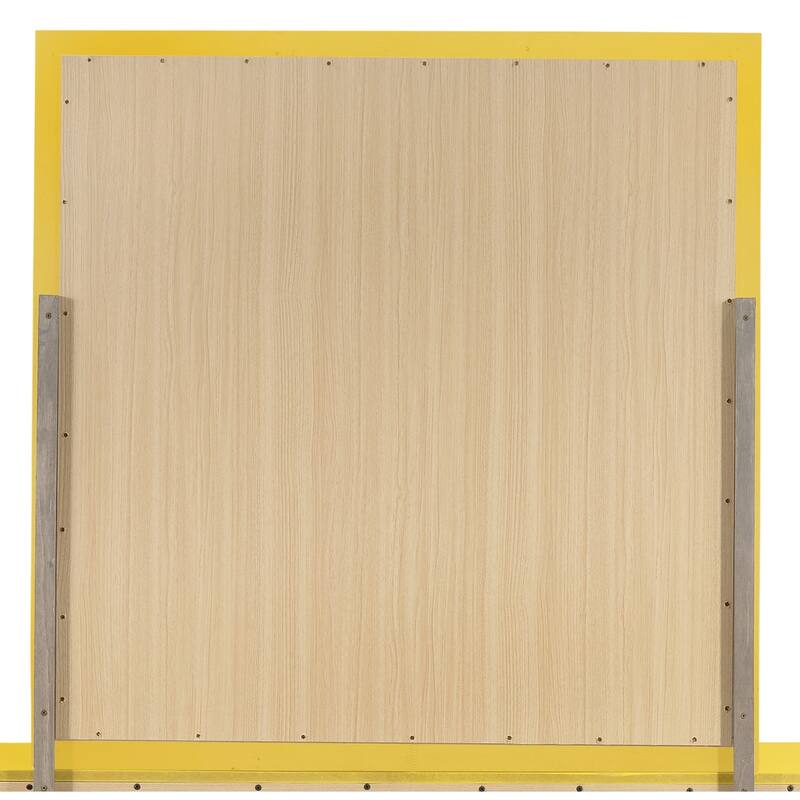 Framed Square Wooden Dresser Mirror - 35" - Yellow