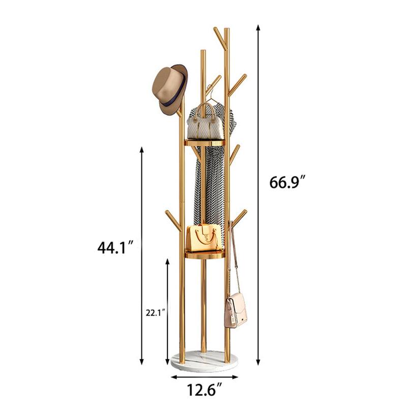 66.9 In Metal Coat Rack Stand