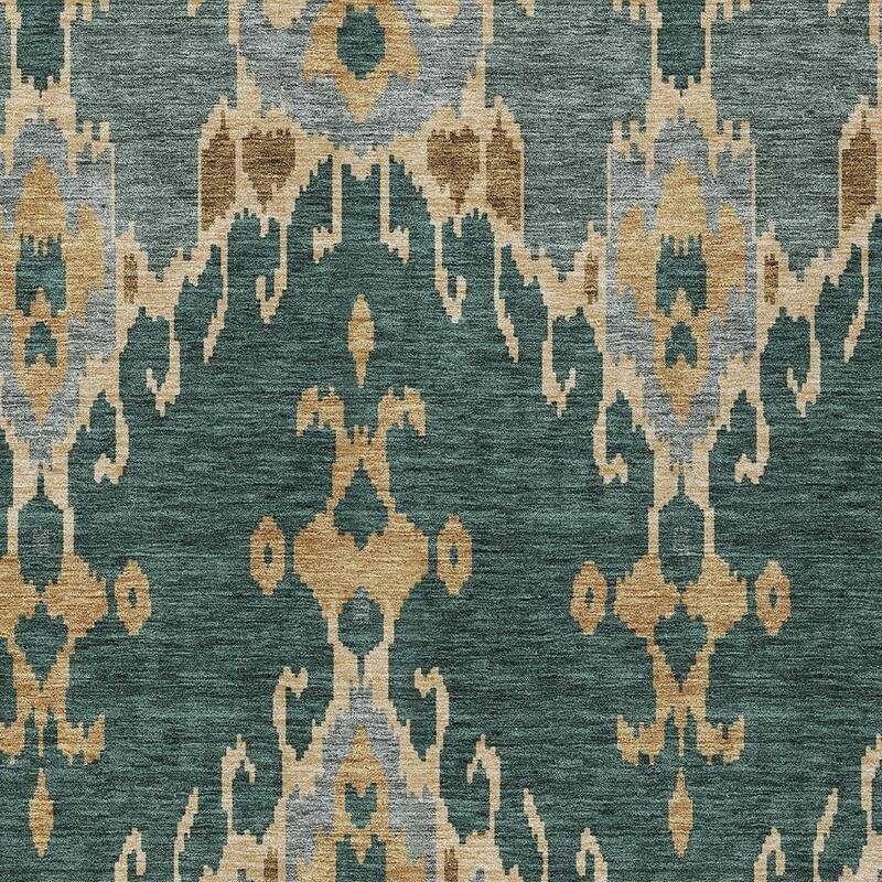 HomeRoots Ikat Transitional Rectangle Outdoor Rug