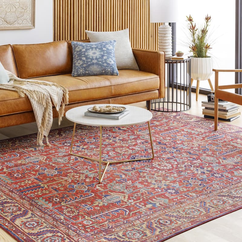 Livabliss Iris Updated Traditional Floral & Botanical Area Rug - 2' 2" x 3' 9" - Red