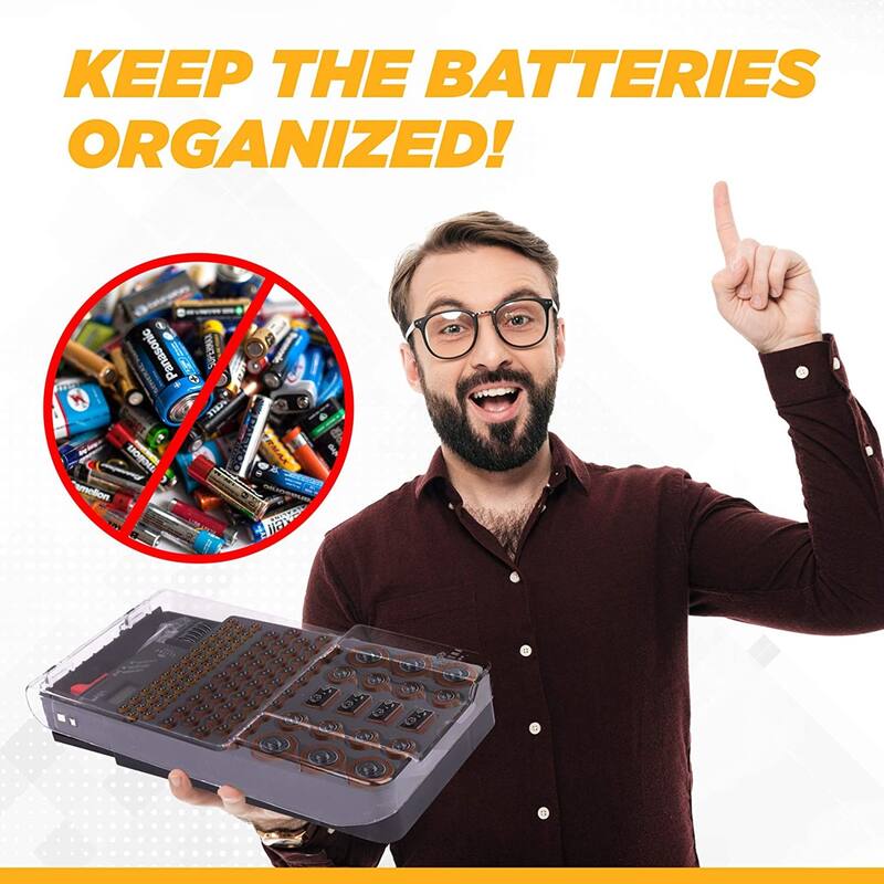 ELITRA HOME 180-204 Ultimate Battery Storage Organizer - 104 Batteries