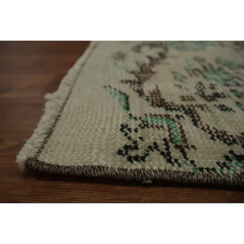 Hand Knotted Oriental 100% Wool Carpet Transitional Floral Beige & Ivories Anatolian Area Rug - 8' 10'' X 5' 6''