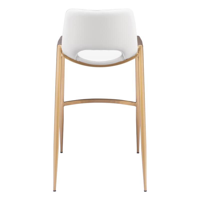 Desi Barstool White & Gold