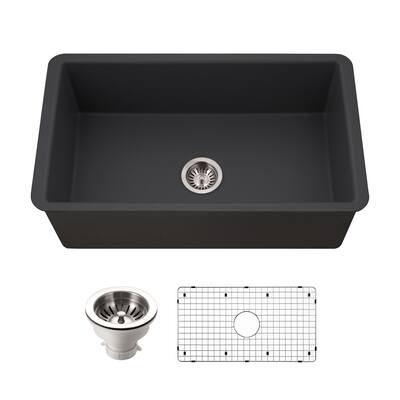 Houzer PTU-3600-C Platus 32" Undermount Single Basin Fireclay Kitchen