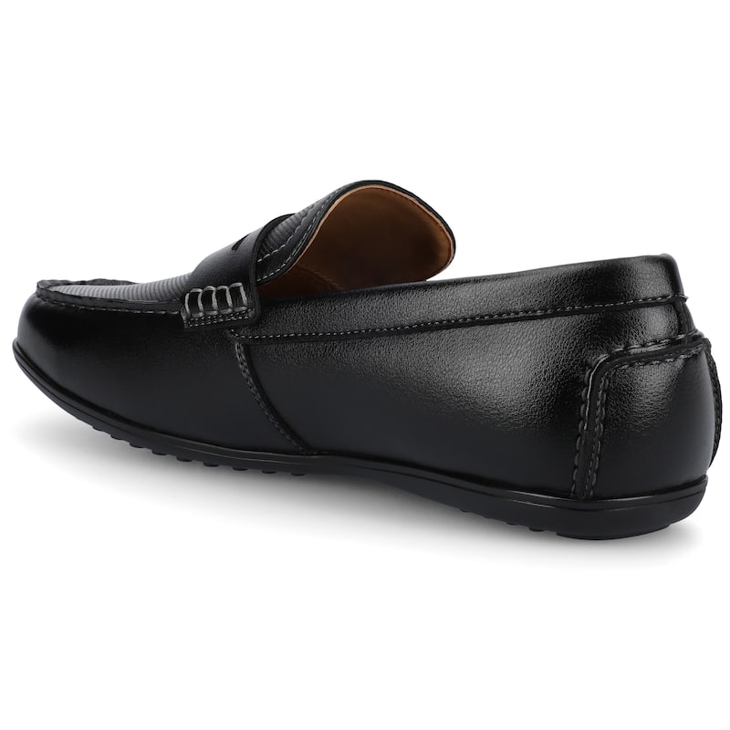 Vance Mens Yates Medium and Wide Width Perforated Slip-on Driving Penny Loafer