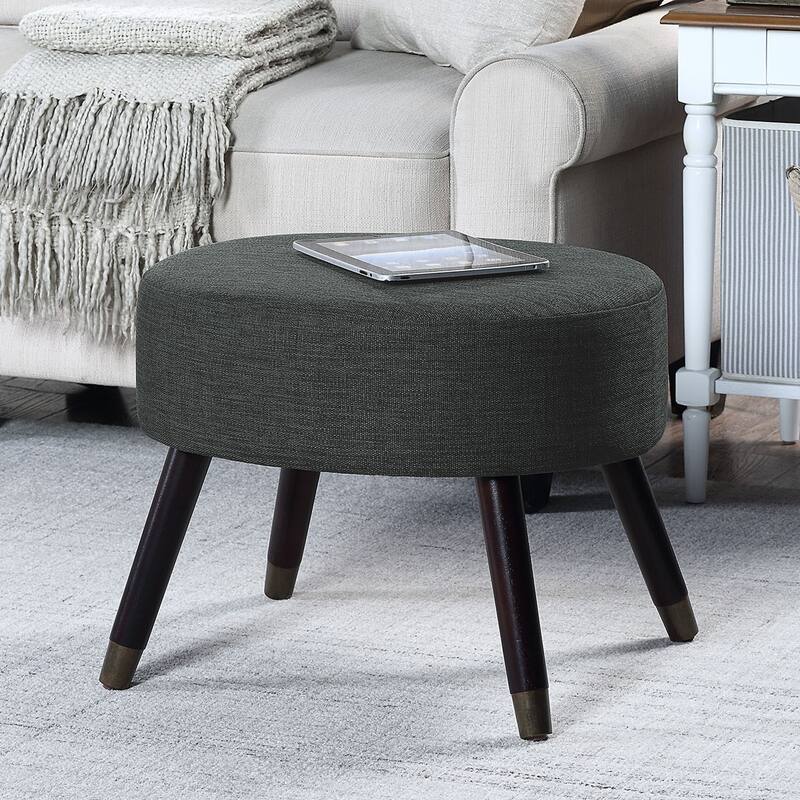 Convenience Concepts Designs4Comfort Mid Century Oval Ottoman Stool