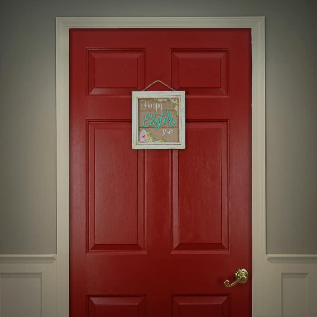 National Tree Company 10 in. "Happy Easter Y'all" Wall Sign - 10 in