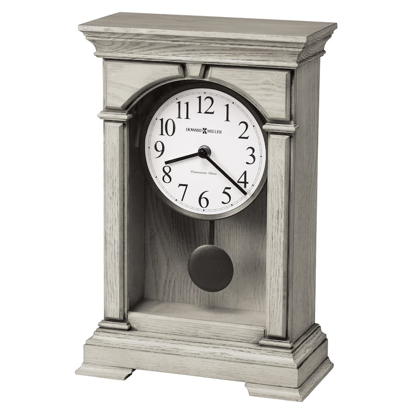 Howard Miller Mira Pendulum Mantel Clock — Westminster Chime & Night-Off Option - 9.5-inches Wide