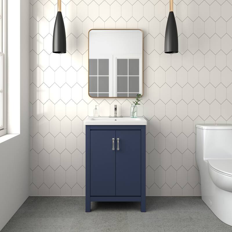 CRAFT + MAIN AM2430R Reflections 24" W x 30" H Modern Rectangular