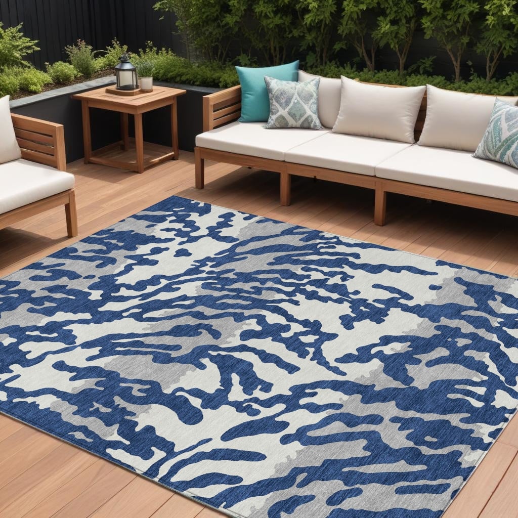 HomeRoots Animal Print Transitional Rectangle Outdoor Rug