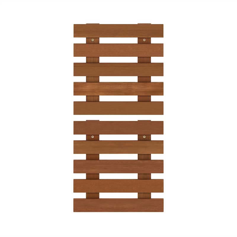 Furinno Tioman Outdoor Hardwood Lifestyle Hanging Wall Planter in Teak Oil, Set of 2, Natural