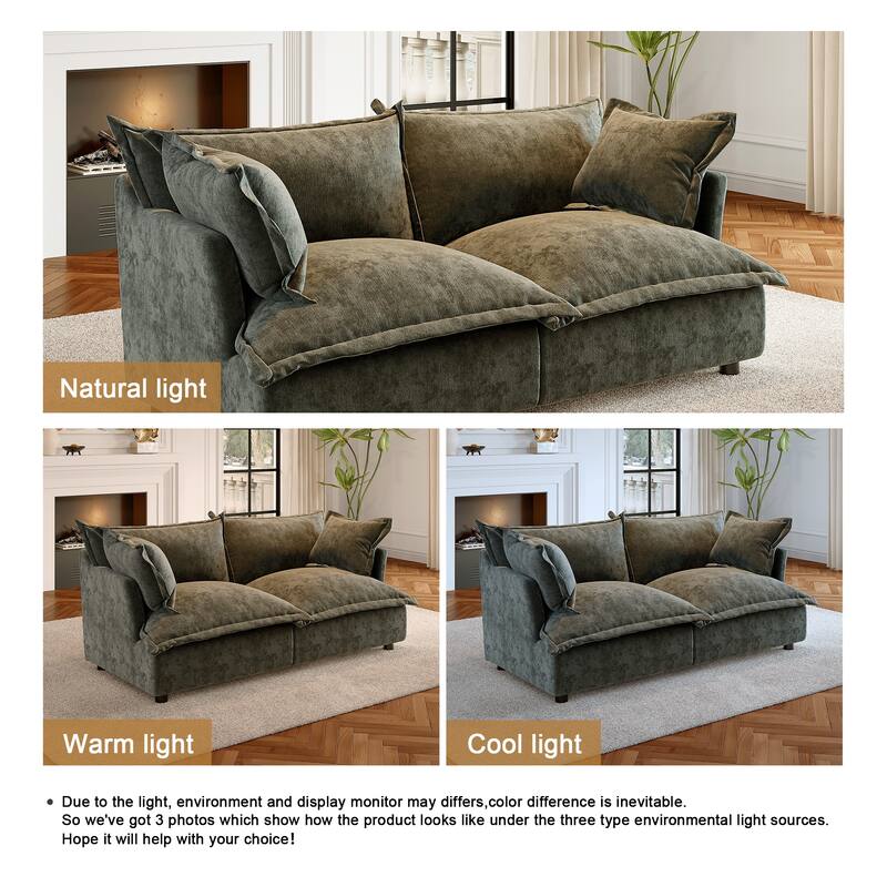 Cloud Chenille Upholstered Modular Sectional Sofa
