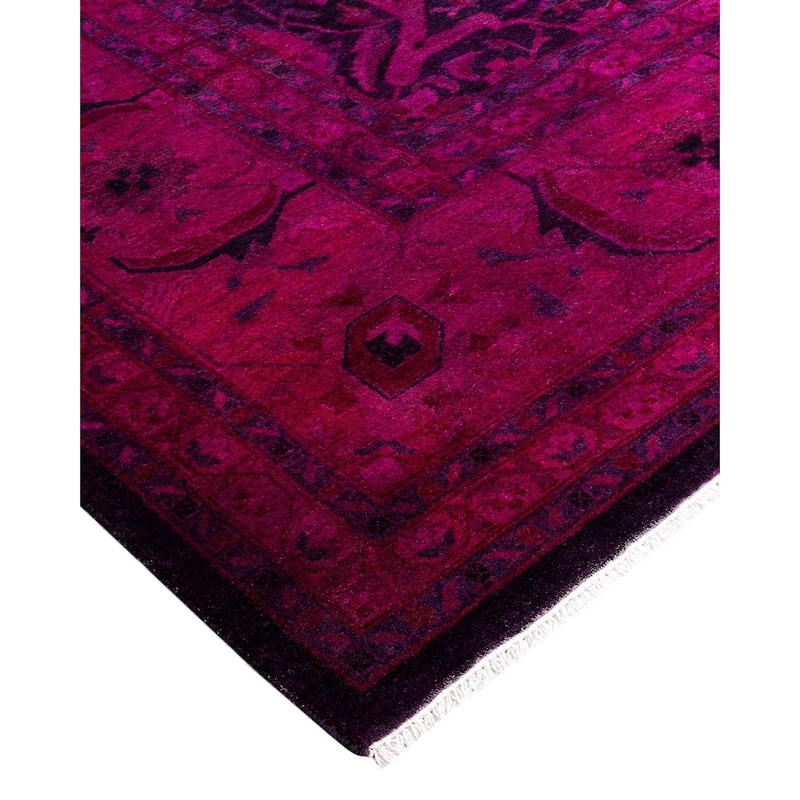 Fine Vibrance One-of-a-Kind Hand-Knotted Area Rug - Pink, 9' 2" x 12' 5" - 9' 2" x 12' 5"