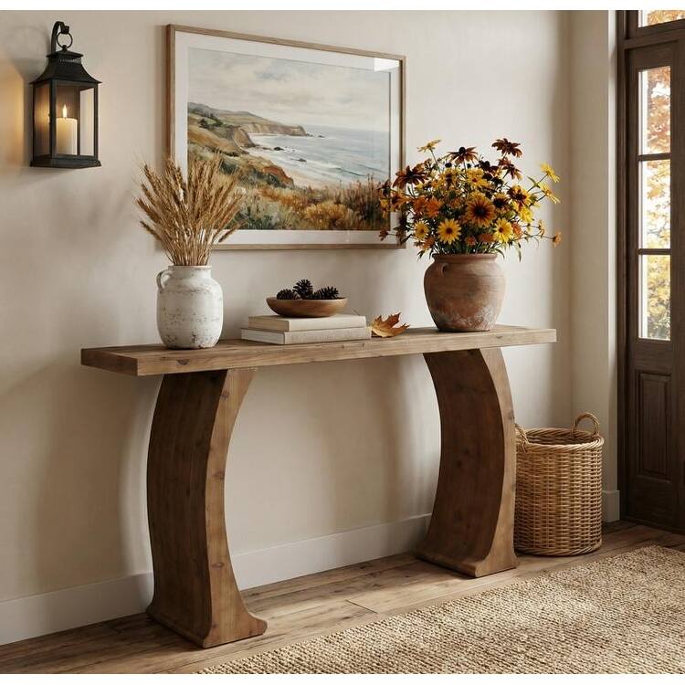63" Farmhouse Console Table for Living Room