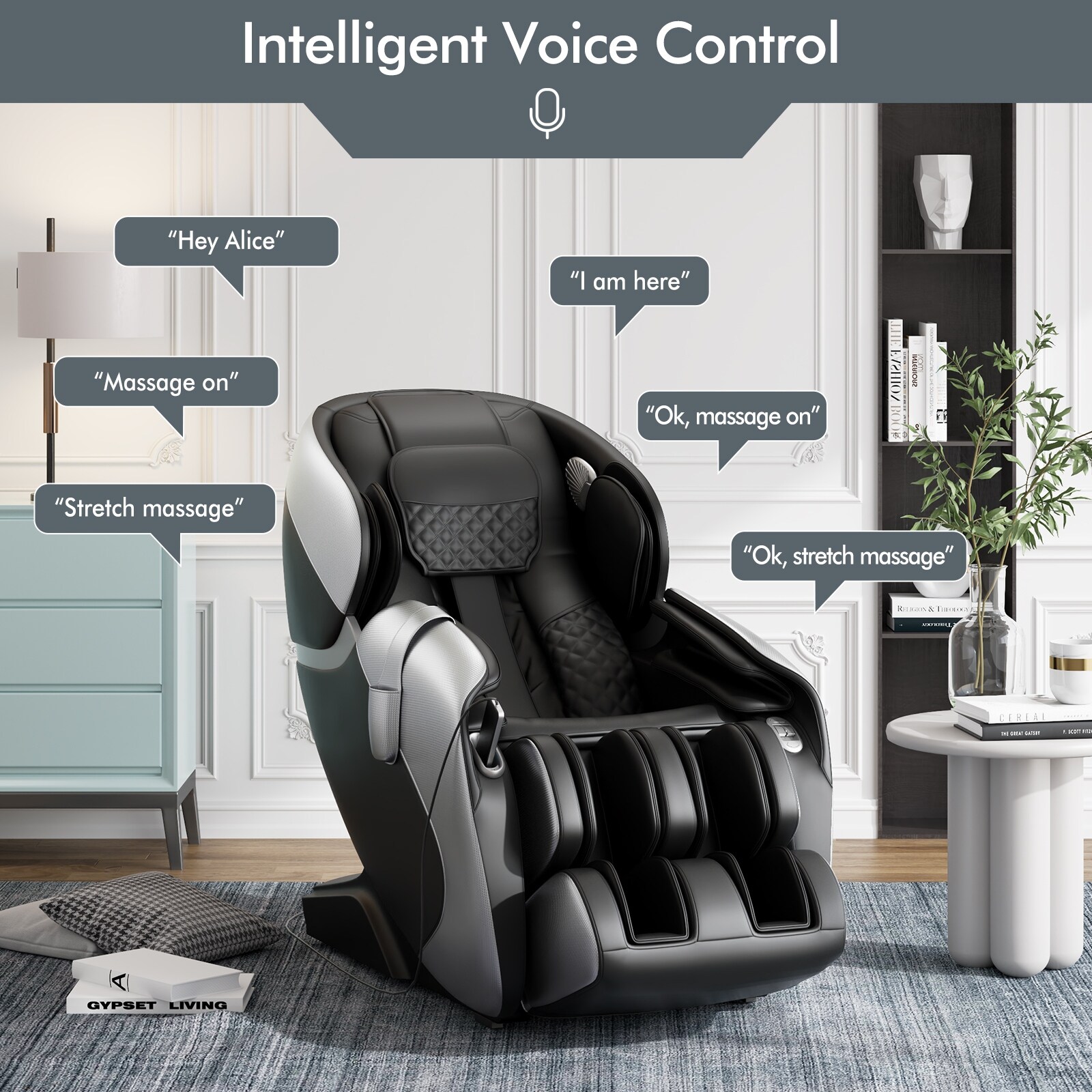 シクレット　アドバンスド　ソリューションVモイスチャ-ライザ- Relaxe Zero Gravity Shiatsu Massage Chair with Heating (SL-Track